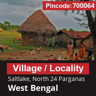 Pincode 700064 Village Saltlake, North 24 Parganas, West Bengal