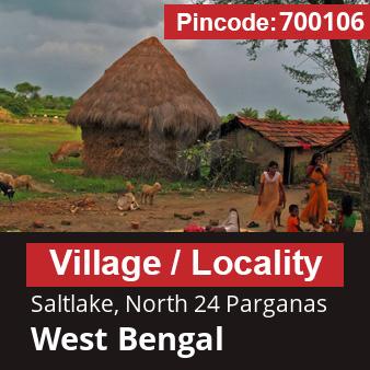 Pincode 700106 Village Saltlake, North 24 Parganas, West Bengal