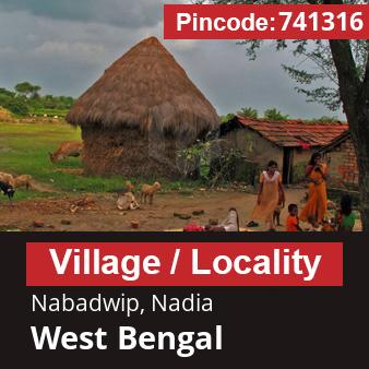 Pincode 741316 Village Nabadwip, Nadia, West Bengal
