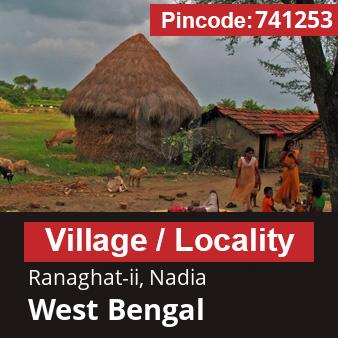 Pincode 741253 Village Ranaghat-ii, Nadia, West Bengal