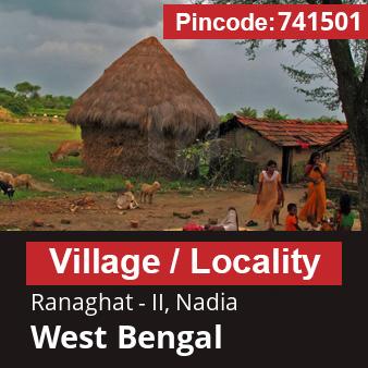 Pincode 741501 Village Ranaghat - II, Nadia, West Bengal