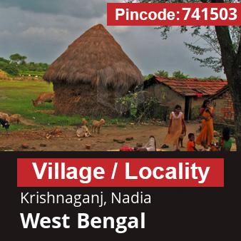 Pincode 741503 Village Krishnaganj, Nadia, West Bengal