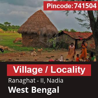 Pincode 741504 Village Ranaghat - II, Nadia, West Bengal
