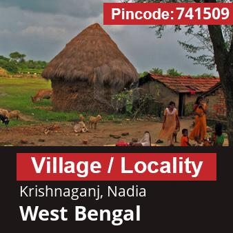 Pincode 741509 Village Krishnaganj, Nadia, West Bengal