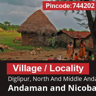 Pincode 744202 Village Diglipur, North And Middle Andaman, Andaman and Nicobar Islands