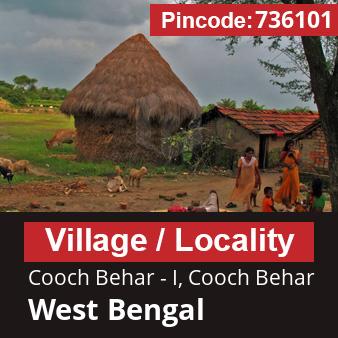 Pincode 736101 Village Cooch Behar - I, Cooch Behar, West Bengal