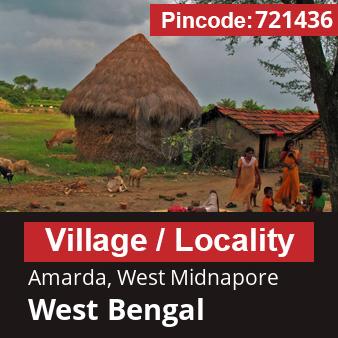 Pincode 721436 Village Amarda, West Midnapore, West Bengal