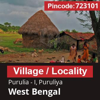 Pincode 723101 Village Purulia - I, Puruliya, West Bengal