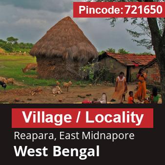 Pincode 721650 Village Reapara, East Midnapore, West Bengal