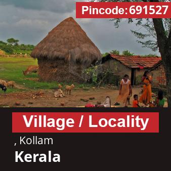 Pincode 691527 Village , Kollam, Kerala