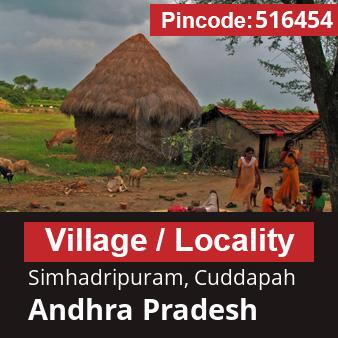 Pincode 516454 Village Simhadripuram, Cuddapah, Andhra Pradesh