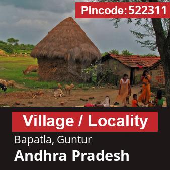 Pincode 522311 Village Bapatla, Guntur, Andhra Pradesh