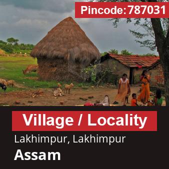 Pincode 787031 Village Lakhimpur, Lakhimpur, Assam