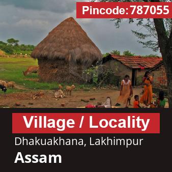 Pincode 787055 Village Dhakuakhana, Lakhimpur, Assam