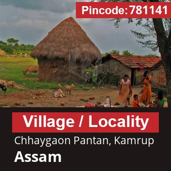 Pincode 781141 Village Chhaygaon Pantan, Kamrup, Assam