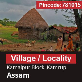 Pincode 781015 Village Kamalpur Block, Kamrup, Assam