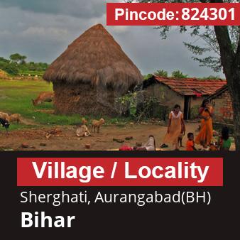 Pincode 824301 Village Sherghati, Aurangabad(BH), Bihar