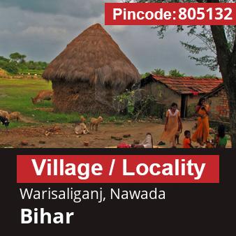 Pincode 805132 Village Warisaliganj, Nawada, Bihar