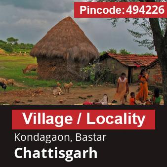 Pincode 494226 Village Kondagaon, Bastar, Chattisgarh