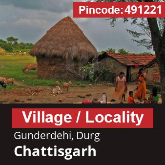 Pincode 491221 Village Gunderdehi, Durg, Chattisgarh