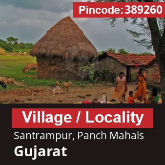 Pincode 389260 Village Santrampur, Panch Mahals, Gujarat