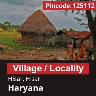 Pincode 125112 Village Hisar, Hisar, Haryana