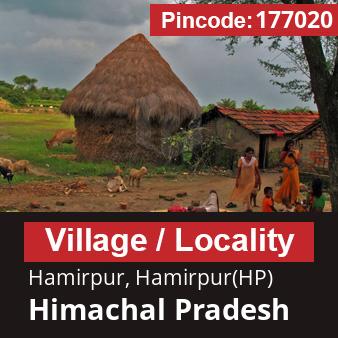 Pincode 177020 Village Hamirpur, Hamirpur(HP), Himachal Pradesh