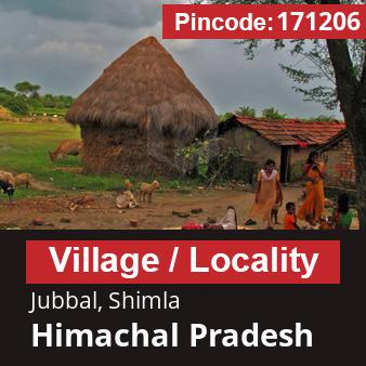 Pincode 171206 Village Jubbal, Shimla, Himachal Pradesh