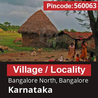 Pincode 560063 Village Bangalore North, Bangalore, Karnataka