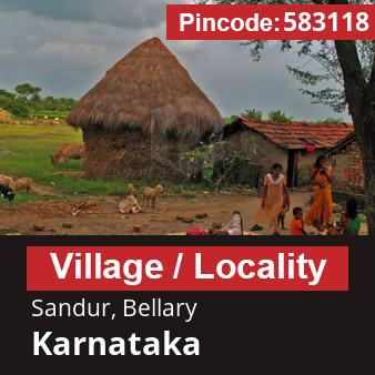 Pincode 583118 Village Sandur, Bellary, Karnataka