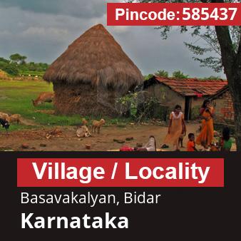 Pincode 585437 Village Basavakalyan, Bidar, Karnataka
