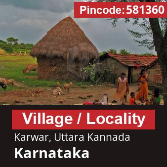 Pincode 581360 Village Karwar, Uttara Kannada, Karnataka