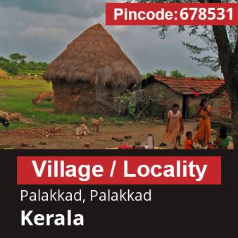 Pincode 678531 Village Palakkad, Palakkad, Kerala