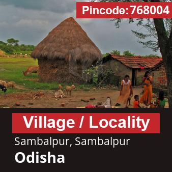 Pincode 768004 Village Sambalpur, Sambalpur, Odisha