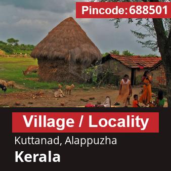 Pincode 688501 Village Kuttanad, Alappuzha, Kerala