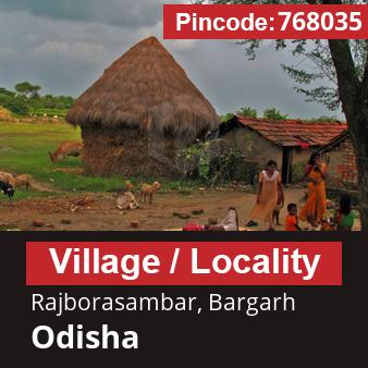 Pincode 768035 Village Rajborasambar, Bargarh, Odisha