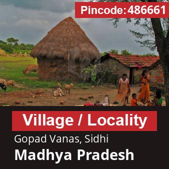 Pincode 486661 Village Gopad Vanas, Sidhi, Madhya Pradesh