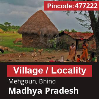 Pincode 477222 Village Mehgoun, Bhind, Madhya Pradesh