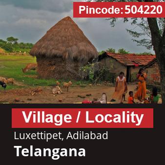 Pincode 504220 Village Luxettipet, Adilabad, Telangana