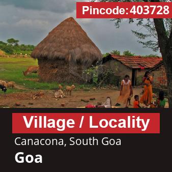 Pincode 403728 Village Canacona, South Goa, Goa