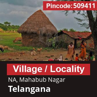 Pincode 509411 Village NA, Mahabub Nagar, Telangana