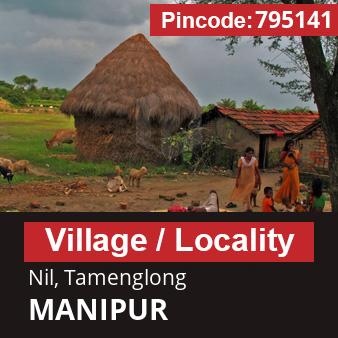 Pincode 795141 Village Nil, Tamenglong, MANIPUR