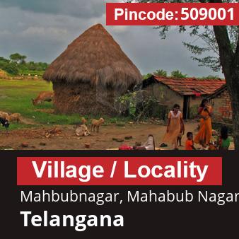 Pincode 509001 Village Mahbubnagar, Mahabub Nagar, Telangana